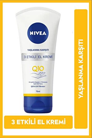 Nivea Q10 C Vitamini Sıkılaştırıcı Vücut Losyonu 250ml ve Kırışık Karşıtı Yaşlanma Karşıtı El Kremi 75ml