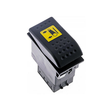 Universal Şaft Yukarı Aşağı Düğmesi Anahtarı 6 Pin Rocker Switch Buton - Ampullü 12V