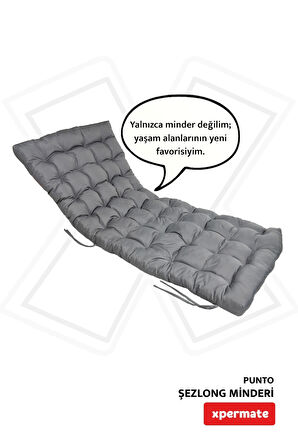 XPERMATE Şezlong Minderi PUNTO 60x180x12 cm Antrasit