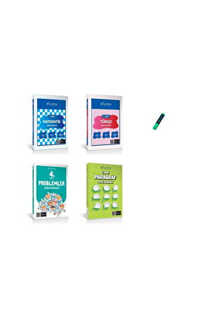 4. Sınıf Yeni Nesil Matematik Türkçe Problem ve Paragraf Soru Bankası 4lü Set