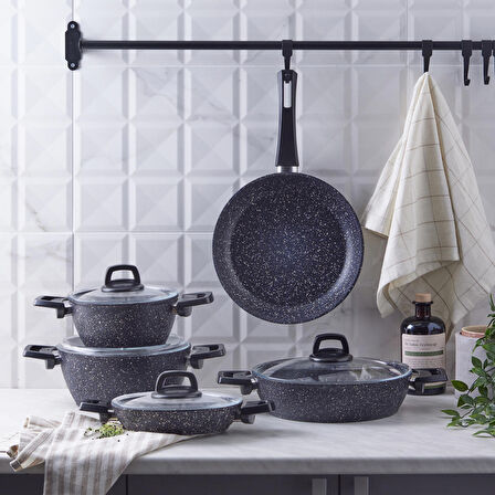 Karaca Bio Granit Blue Stone 9 Parça Tencere Seti