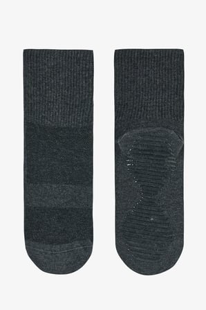 Siyah Antrasit Non Grip Sport  2li Soket Çorap