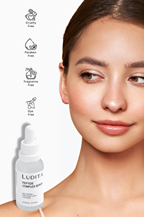 Ludita İnce Çizgi ve Kırışıklık Karşıtı, Yoğun Nemlendirici Peptit Kompleks Serum