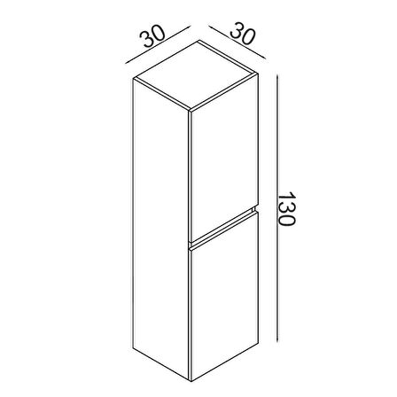 Teta Home Tokyo Mdf Banyo Boy Dolabı