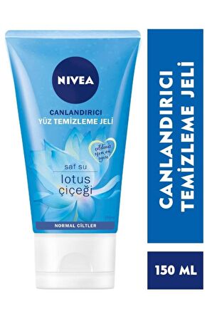 Nivea Canlandırıcı Yüz Temizleme Jeli 150 Ml, Saf Su Ve Lotus Çiçeği Ile Etkili Yüz Temizleyici