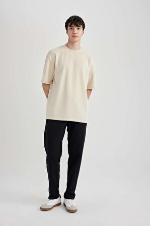 DeFacto Regular Fit Cepli Düz Paça Eşofman Altı B0593AX24SPBK81