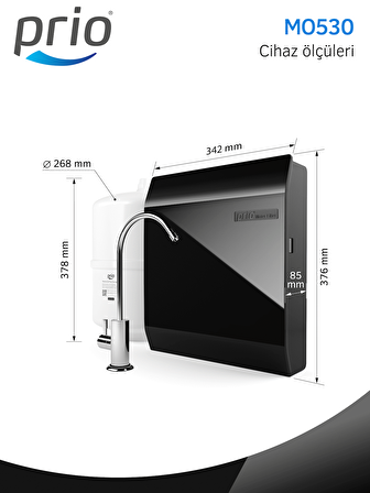 Prio MO530 Slim 15 Litre Tanklı Pompasız Su Arıtma Cihazı