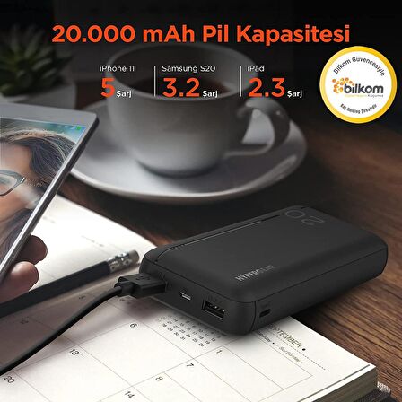 Hypergear 20000 mAh Hızlı Şarj Powerbank Siyah 