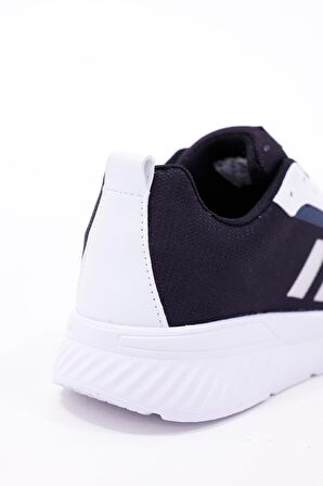 Dijital Baskılı Unisex Lacivert Sneaker - Beyaz Desenli Günlük Ayakkabı