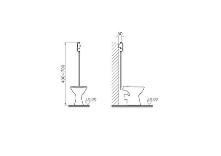 VitrA 310-1531 Tek Klozet için Sıva Üstü Set