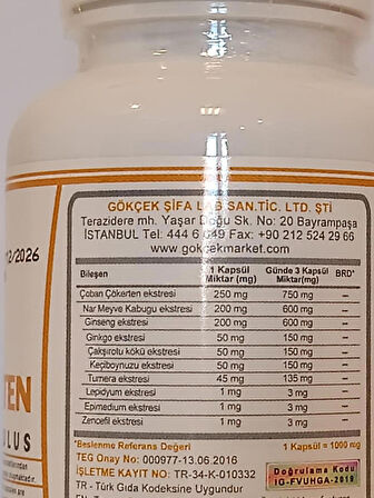 Çoban Çökerten Kapsül (TRİBULUS CAPSULE)