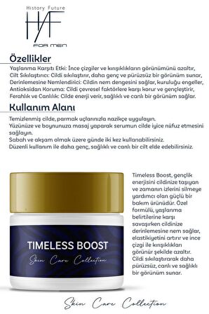 Erkeklere Özel Timeless Boost Yaşlanma Karşıtı Nemlendiren Sıkılaştırıcı Canlandırıcı Yüz Kremi 50ml