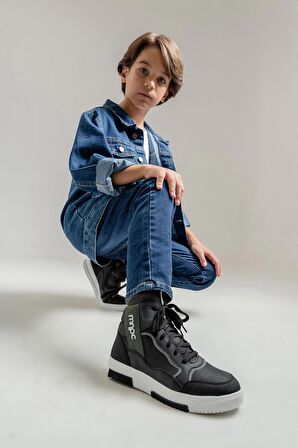 mnpc Erkek Çocuk Siyah Anatomik Sneaker Bot