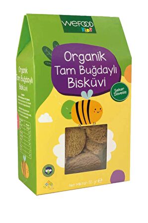 Wefood Kids Organik Tam Buğdaylı Bisküvi 55 gr