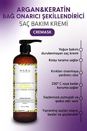 Maru Yoğun Bakım Durulanmayan Şekillendirici Saç Bakım Kremi 750 ml 8684382736645