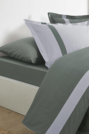 Özdilek Colour Stripe Tek Kişilik Nevresim Takımı Haki