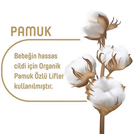 Pure Baby Organik Pamuklu 90 Yaprak Islak Havlu