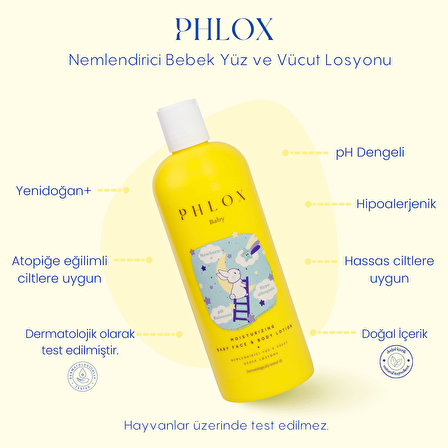 Phlox Baby Nemlendirici Yüz Ve Vücut Losyonu 400 ml