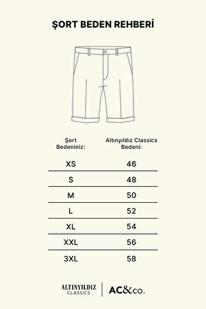 Slim Fit Dar Kesim Armürlü %100 Pamuk Casual Chino Şort