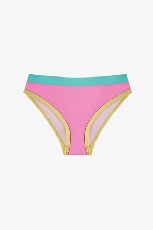Kız Çocuk Açık Pembe Beauty Halter Hologram Desenli Bikini Takımı