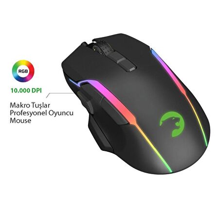 Gamepower Icarus Gamıng Rgb Mouse 10.000dp Usb Siyah