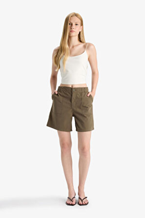 Coool Normal Bel Kısa Paça Gabardin Şort