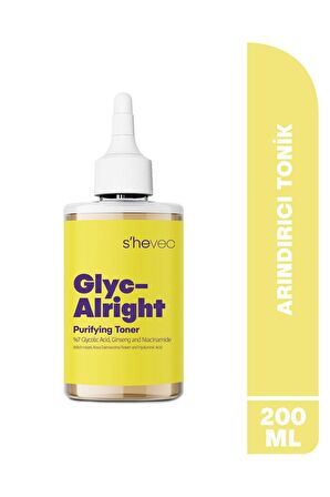 GLYC- ALRIGHT - Tüm Ciltler İçin Gözenek Sıkılaştırıcı Leke Karşıtı Tonik 200ml