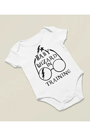 Bebek Sihirbazı Eğitimde Yazılı Pamuklu Yumuşak Unisex Çıtçıtlı Body Zıbın