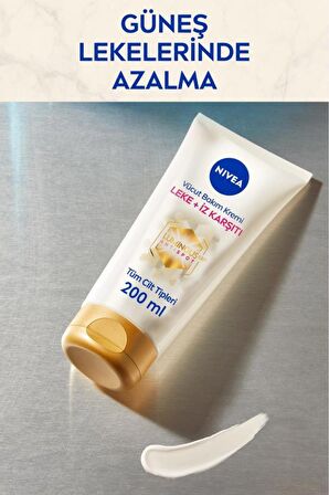 Nivea Luminous630 Leke Ve İz Karşıtı Vücut Bakım Kremi 200ml, Çatlak Ve Güneş Lekesi, 48 Saat Nemlendirici