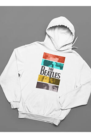 The Beatles Müzik Grubu Baskılı Unisex Oversize Hoodie