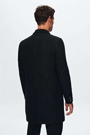 Ds Damat Regular Fit Siyah Kaşe Kaban 5HF08ORT10000 5HF08ORT10000