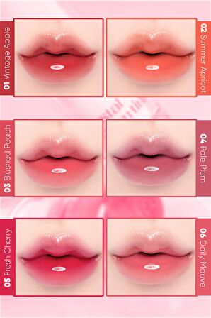 Yapışkanlık Hissi Vermeyen Yoğun Işıltılı Tint Clio Crystal Glam Tint (05 Fresh Cherry)