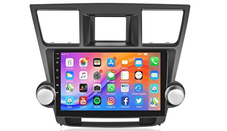Navismart Multimedya - 8 Çekirdek İşlemci, 8GB RAM, 128GB HAFIZA Toyota Highlander (2009-2013) ile uyumlu