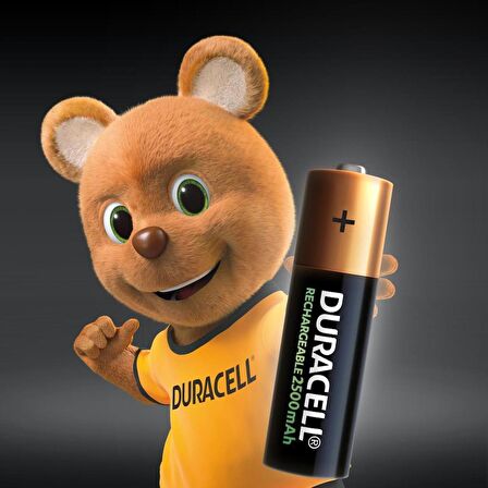 Duracell AA Şarj Edilebilir Kalem Pil 2500mAh 1.2V 2'li Paket (HR06 / DX1500)