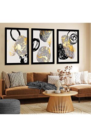 Gümüş Aynalı Pleksi Çerçeveli Pembe Çizim Genç Kızlar Gümüş Üçlü Mdf Tablo Seti