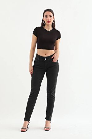 Banny Jean Kadın Comfort Fit Jean Pantolon Siyah