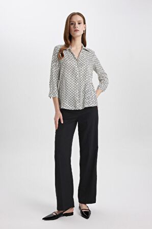 DeFacto Regular Fit Uzun Kollu Desenli Gömlek K6402AZ24SPWT34