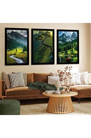 GÜMÜŞ AYNALI PLEKSİ ÇERÇEVELİ BEYAZ ARKA PLANLI ALTIN YAPRAK DALI TABLOSU