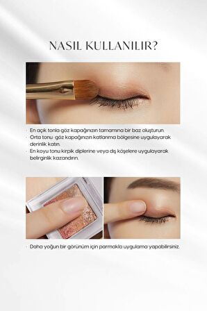 Yumuşak Dokulu, Dökülme Yapmayan 3 Renkli Göz Farı Triple Shadow No.7 (Sand Wave)