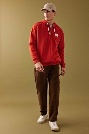 DeFacto Oversize Geniş Kalıp Kapüşonlu Sırt Baskılı Sweatshirt B4803AX24SPOG165