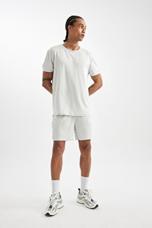 DeFactoFit Standart Fit Bisiklet Yaka Sporcu Kısa Kollu Tişört C9175AX24AUGR493