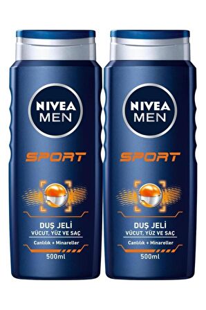 Nivea Men Sport Erkek Duş Jeli 500 ml X2