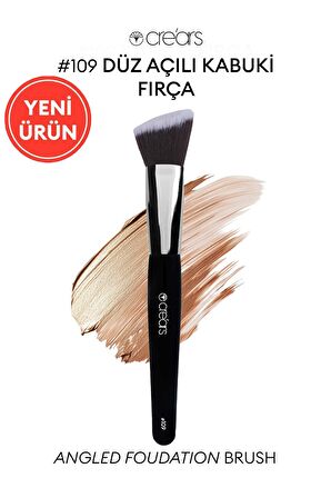 Düz Açılı Kabuki Fırça Cre'Ars Angled Foundation Brush #109