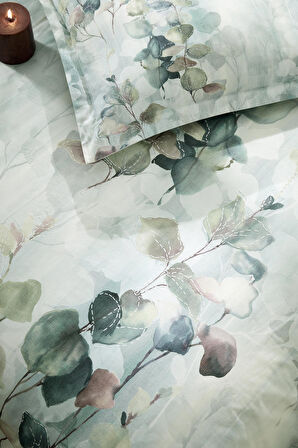 Özdilek Yeşil Nature Drip Ranforce Çift Kişilik Nevresim Takımı