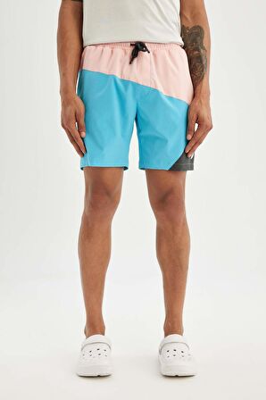 DeFactoFit Regular Fit Baskılı Esnek Dokulu Sporcu Kısa Boy Deniz Şortu B5999AX24HSTR231