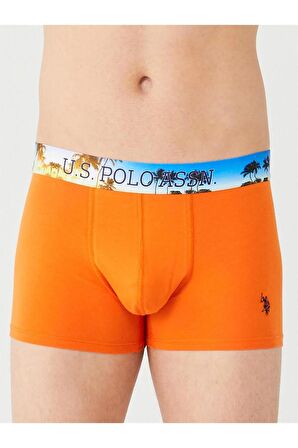 U.S. Polo Assn. Erkek 3'lü Boxer Turuncu-Saks-Antrasit