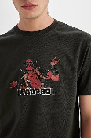DeFacto Deadpool Regular Fit Bisiklet Yaka Kısa Kollu Tişört C5996AX24HSAR221
