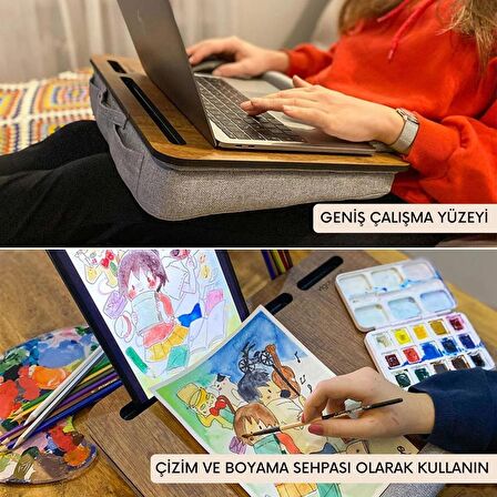 Minderli Laptop Sehpası 13" ve 15.6"