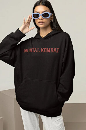 Mortal Kombat Yazılı Unisex Oversize Anime Karakter Hoodie