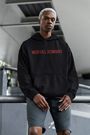 Mortal Kombat Yazılı Unisex Oversize Anime Karakter Hoodie